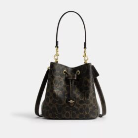Rowan-bucketbag i Loved Signature Canvas med Vedhæng