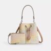 Rowan-bucketbag i Rainbow Signature Canvas