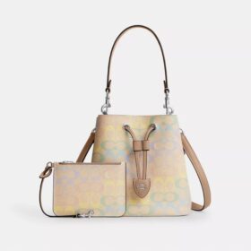 Rowan-bucketbag i Rainbow Signature Canvas