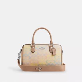 Rowan Satchel-taske i Rainbow Signature Canvas