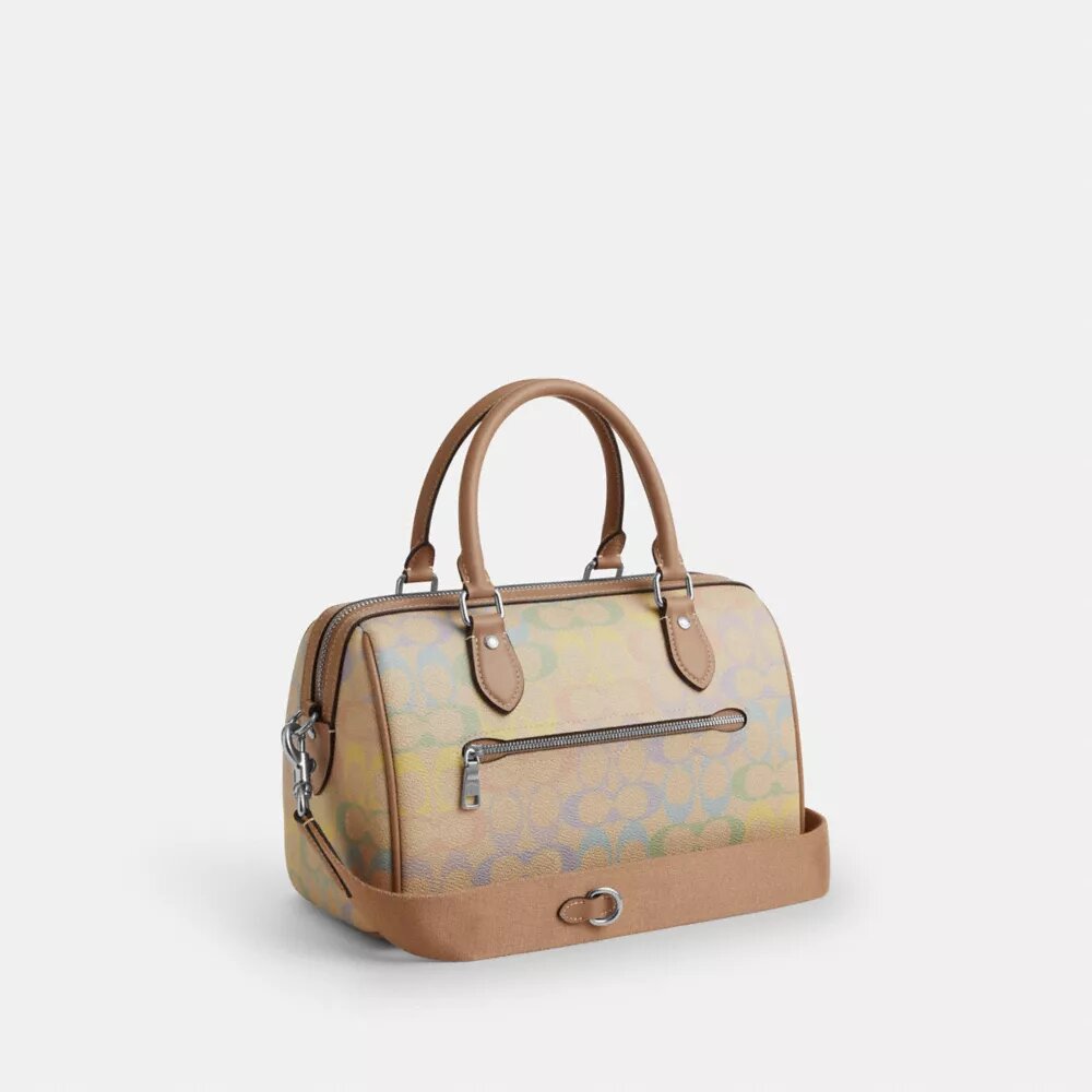 Rowan Satchel-taske i Rainbow Signature Canvas