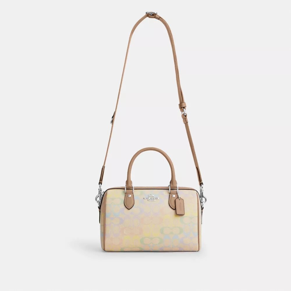 Rowan Satchel-taske i Rainbow Signature Canvas