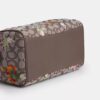 Rowan-skuldertaske i signatur-jacquard med blomsterbroderi