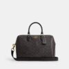 Rowan stor skoletaske i Signature Canvas