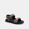 Sandal med dobbelt rem i signatur-jacquard