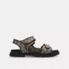 Sandal med dobbelt rem i signatur-jacquard