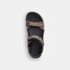 Sandal med dobbelt rem i signatur-jacquard