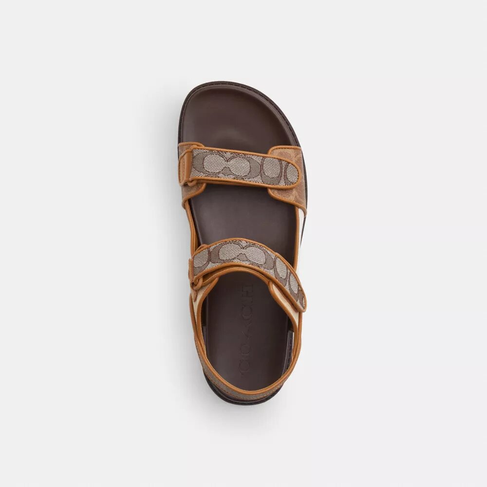 Sandaler med dobbelt rem i signaturdesign