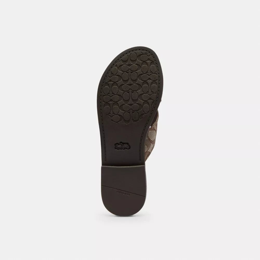 Sandaler med spænde i signatur-jacquard