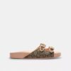 Sandaler med to remme og spænde i vores karakteristiske jacquard