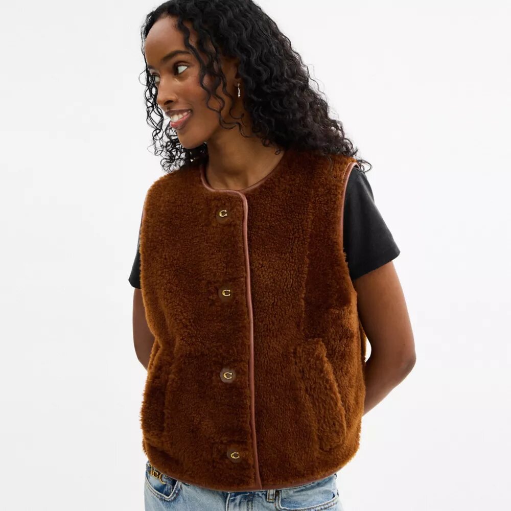 Shearling-Veste