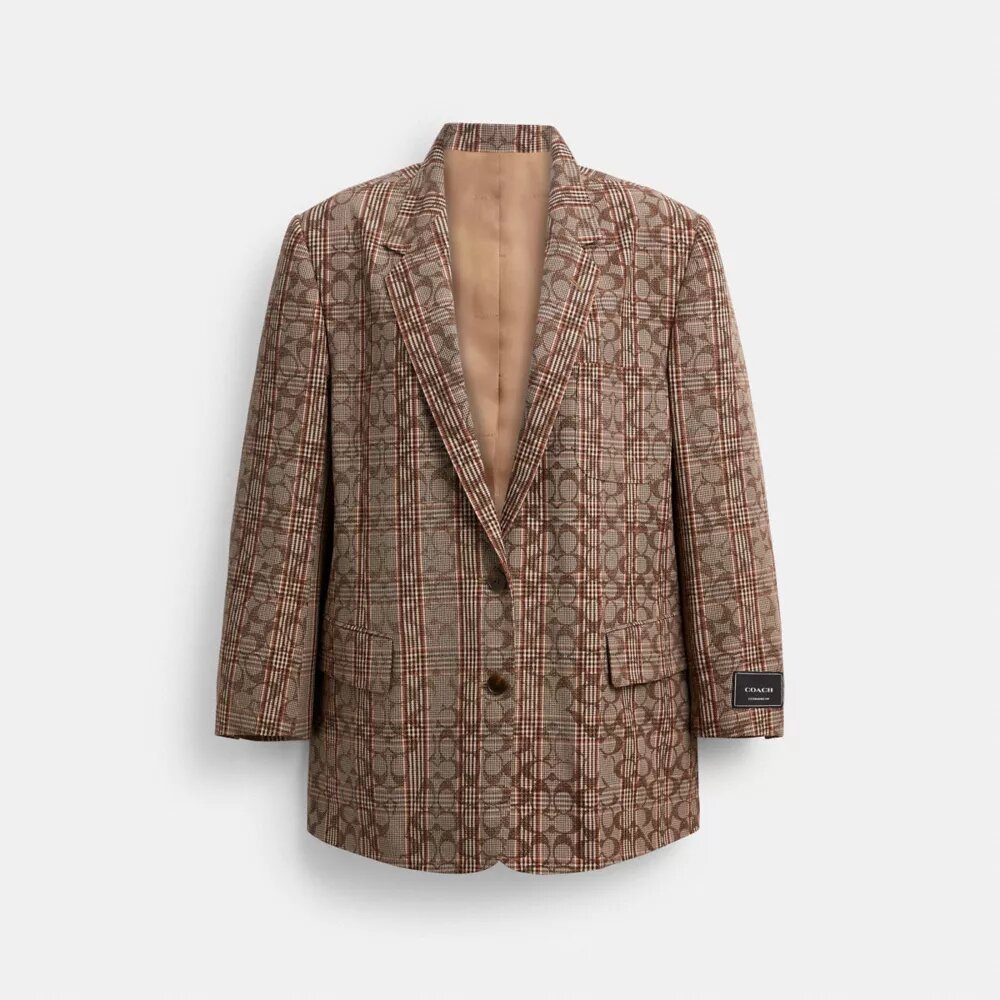 Signature C-ternet blazer med enkelt række knapper