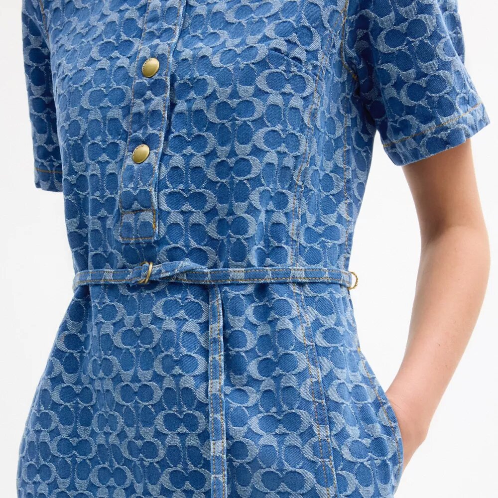 Signature-denimkjole i økologisk bomuld