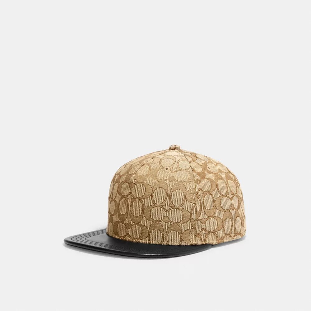 Signature Jacquard-hat med flad skygge