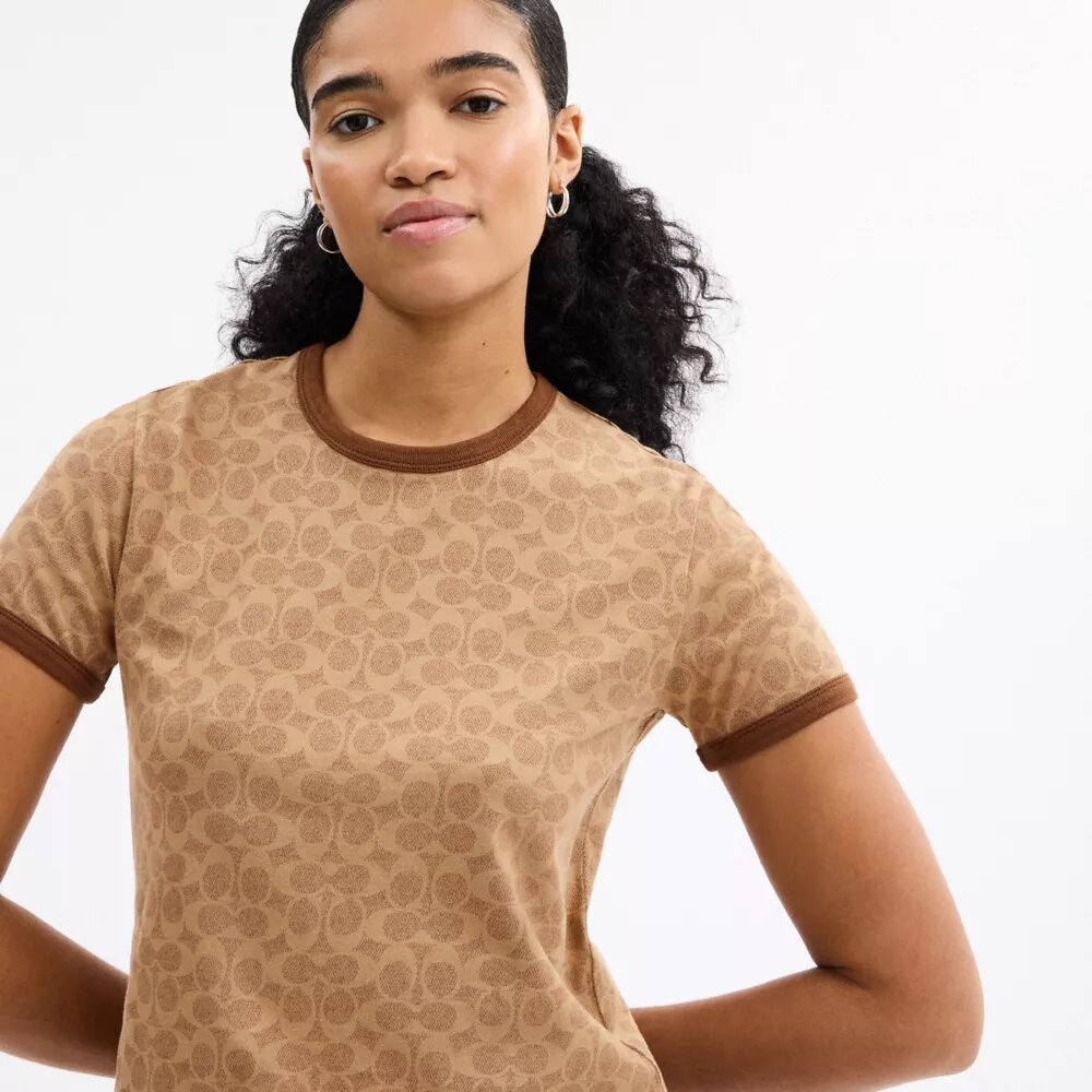 Signature Ringer T-shirt i økologisk bomuld