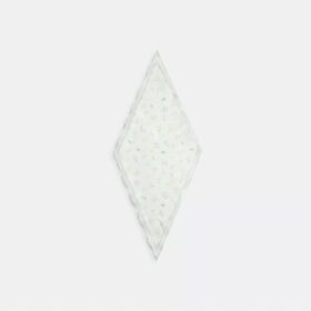 Silketørklæde med diamantmønster og blomsterprint