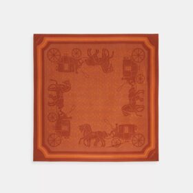 Silketørklæde med Horse and Carriage-motiv