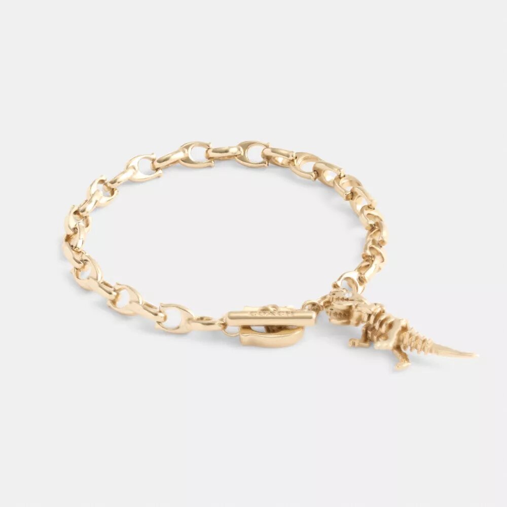 Skeletal Rexy-armbånd med signaturkæde