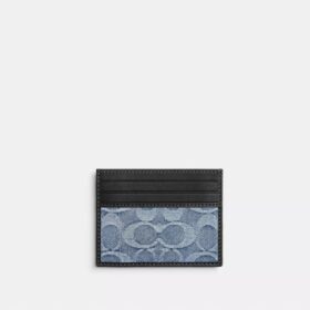 Slank ID-kortholder i "Loved" Signature-denim