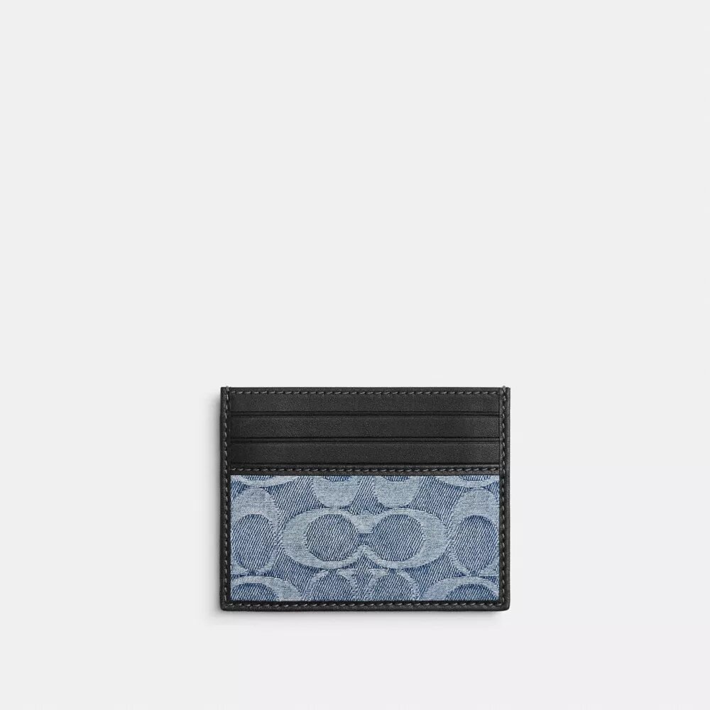 Slank ID-kortholder i "Loved" Signature-denim