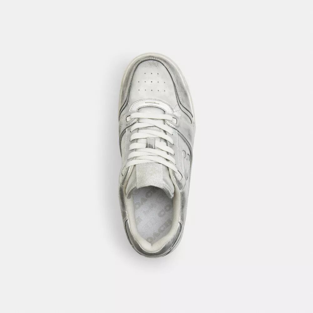 Soho-sneakers i patineret metallisk læder