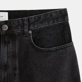 Sorte tapered Jeans i økologisk bomuld