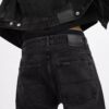 Sorte tapered Jeans i økologisk bomuld