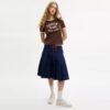 Sporty plisseret midiskirt