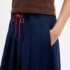 Sporty plisseret midiskirt