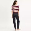 Stribet strikket Poloshirt