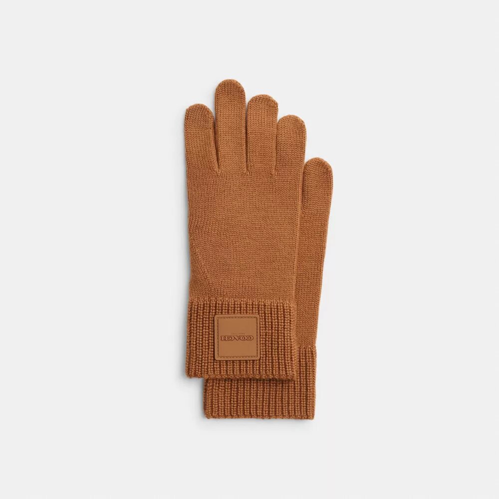 Strikkede Tech-handsker med gummipatch
