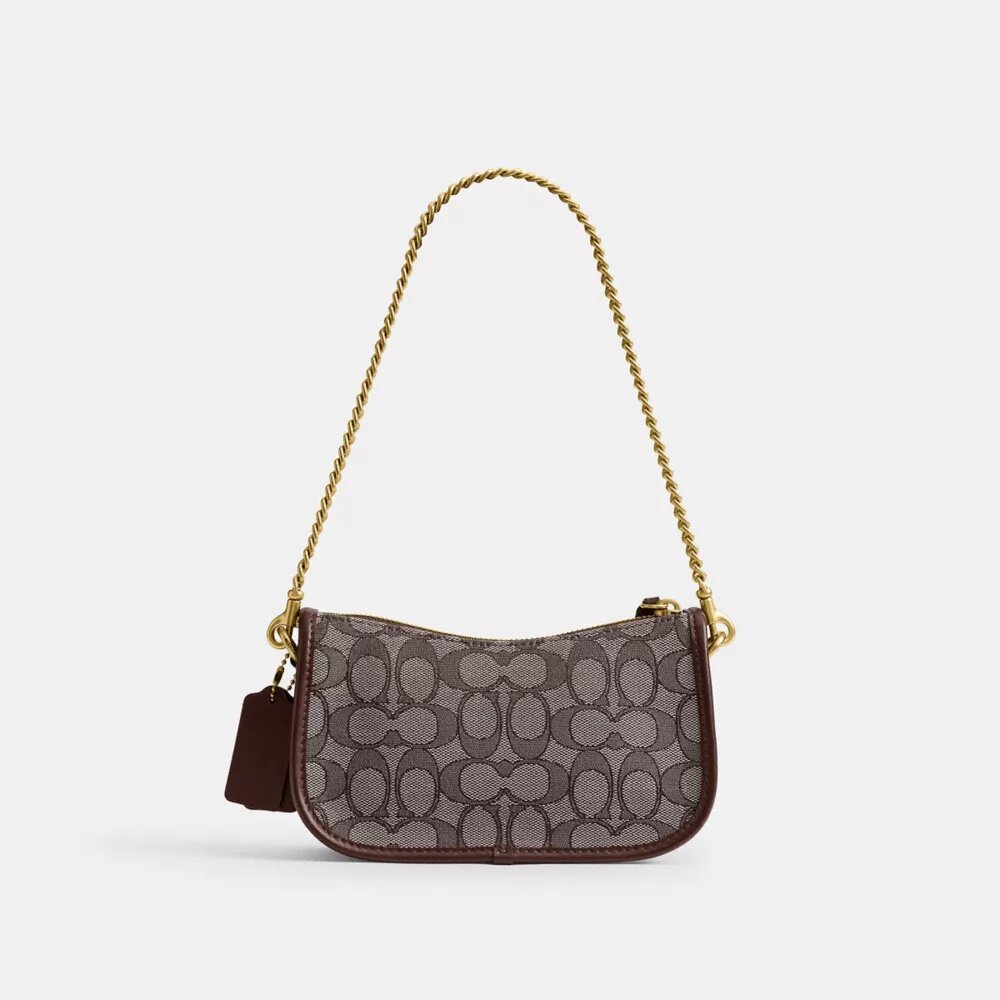 Swinger-tasker 20 med kæde i signatur-jacquard