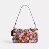 Tabby skuldertaske 26 med blomsterapplikation
