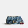 Tabby skuldertaske 26 med quiltning i genbrugt denim-patchwork