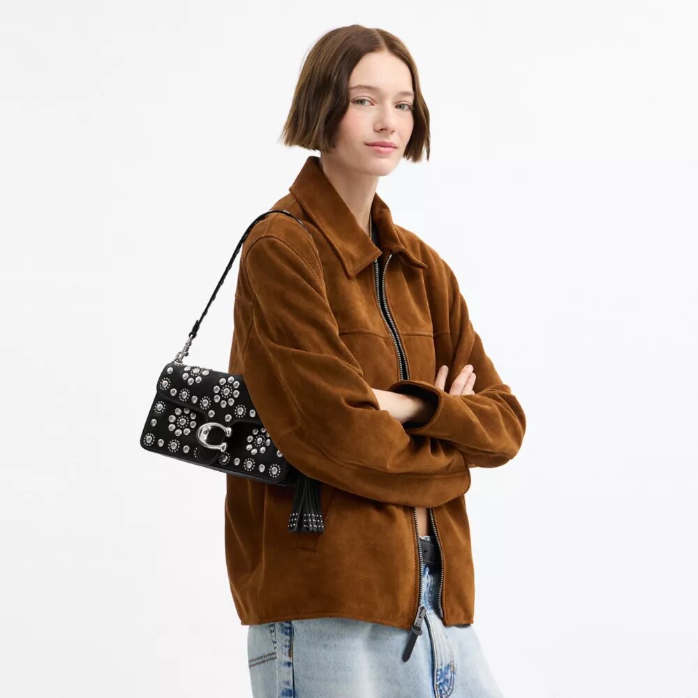 Tabby skuldertaske 26 med western-nitter