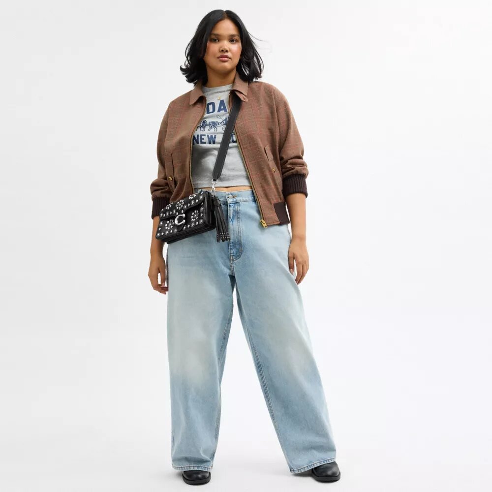 Tabby skuldertaske 26 med western-nitter