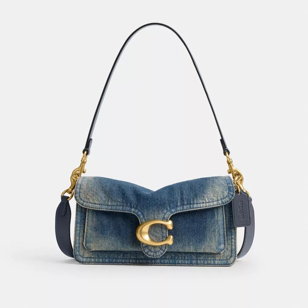 Tabby skuldertaske i 26 i regenerativ bomuldsdenim