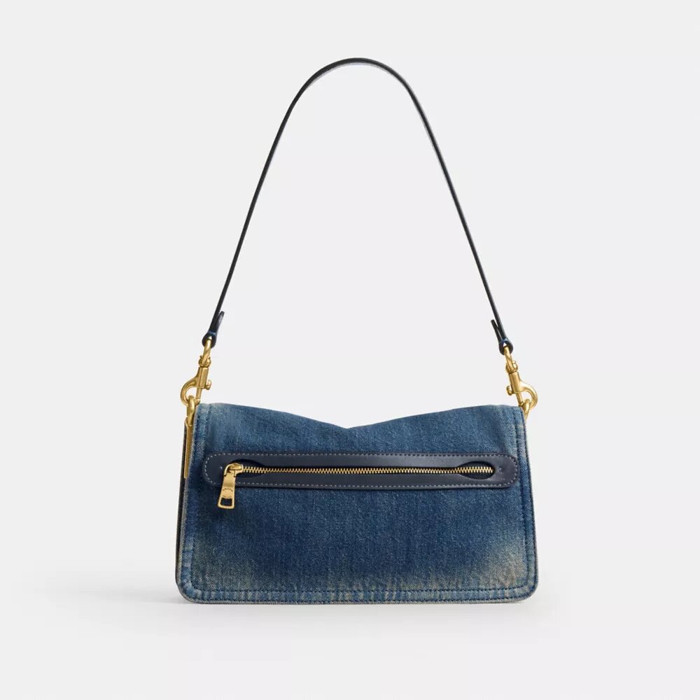 Tabby skuldertaske i 26 i regenerativ bomuldsdenim