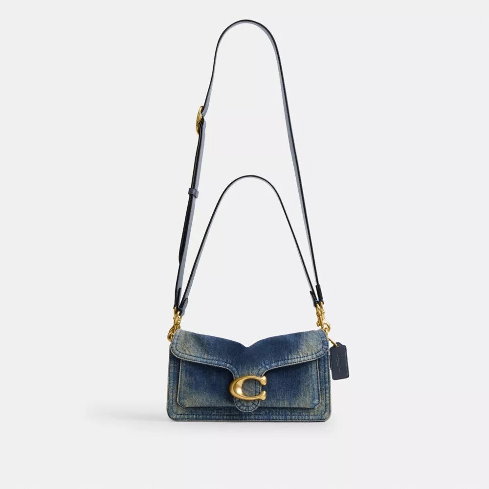 Tabby skuldertaske i 26 i regenerativ bomuldsdenim