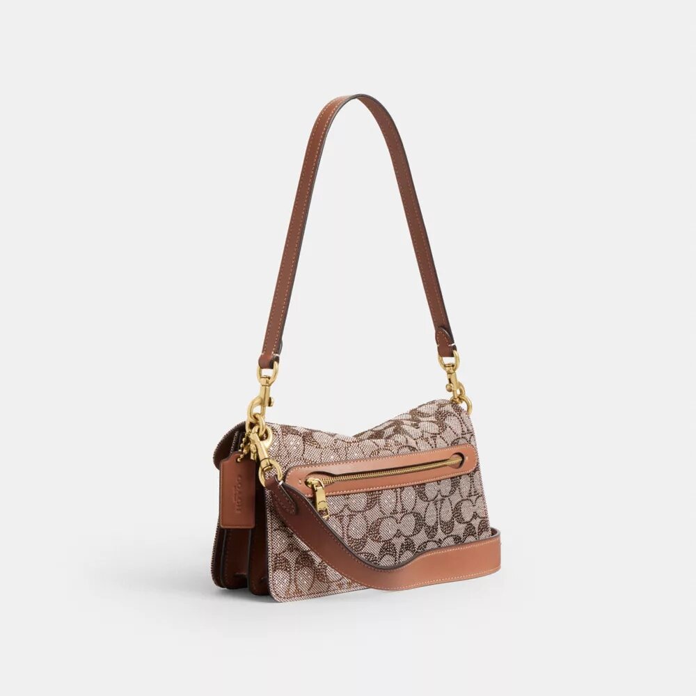 Tabby skuldertasker 26 i Crystal Signature Jacquard