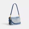 Tabby skuldertasker 26 med genbrugt denim-patchwork