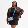 Tabby skuldertasker 26 med genbrugt denim-patchwork