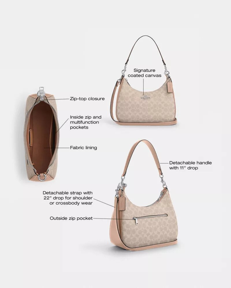 Teri Hobo-taske i Signature Canvas