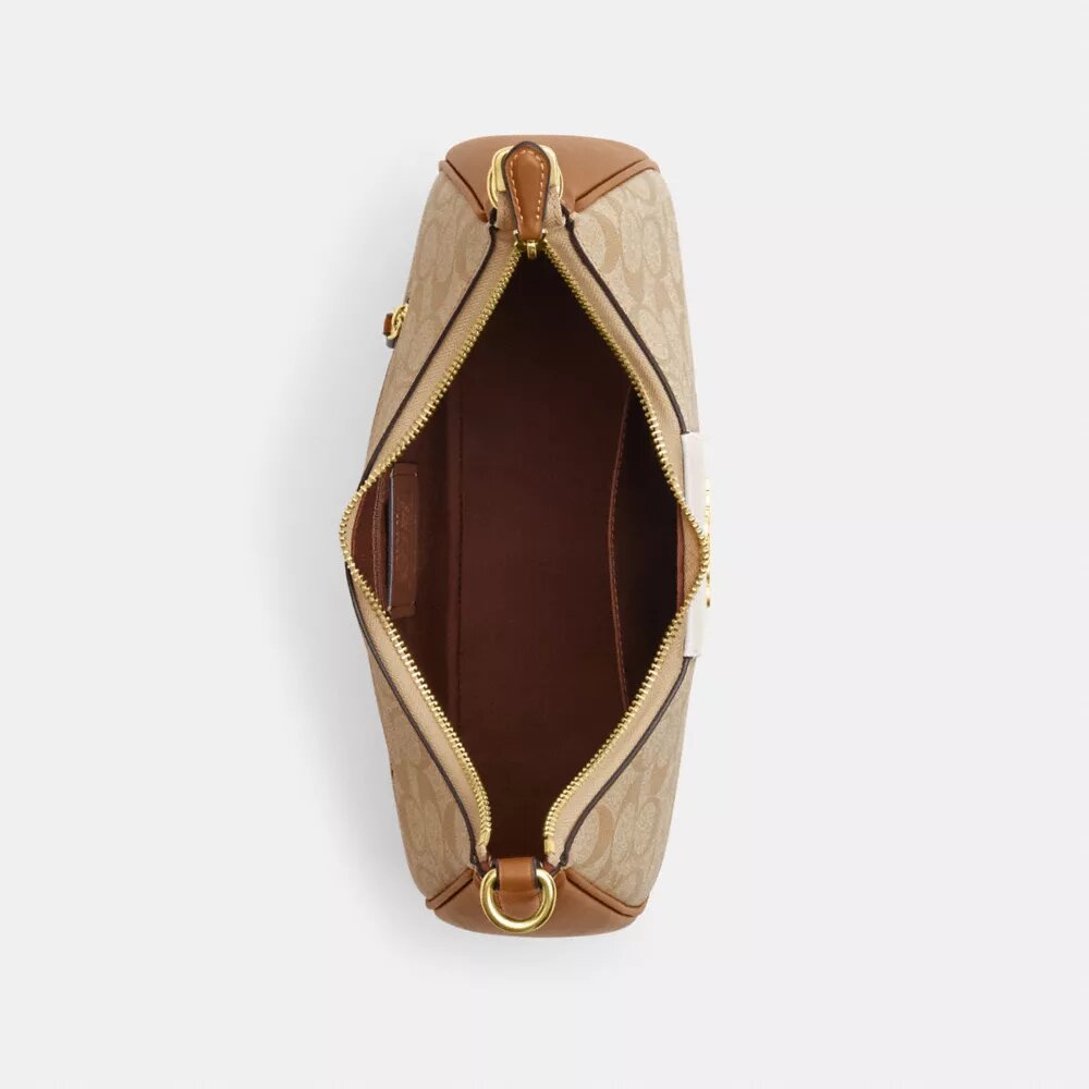 Teri Hobo-taske i Signature Canvas med striber