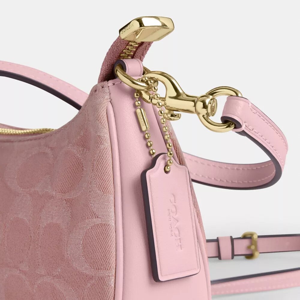 Teri Mini-crossbody-taske i signaturdenim