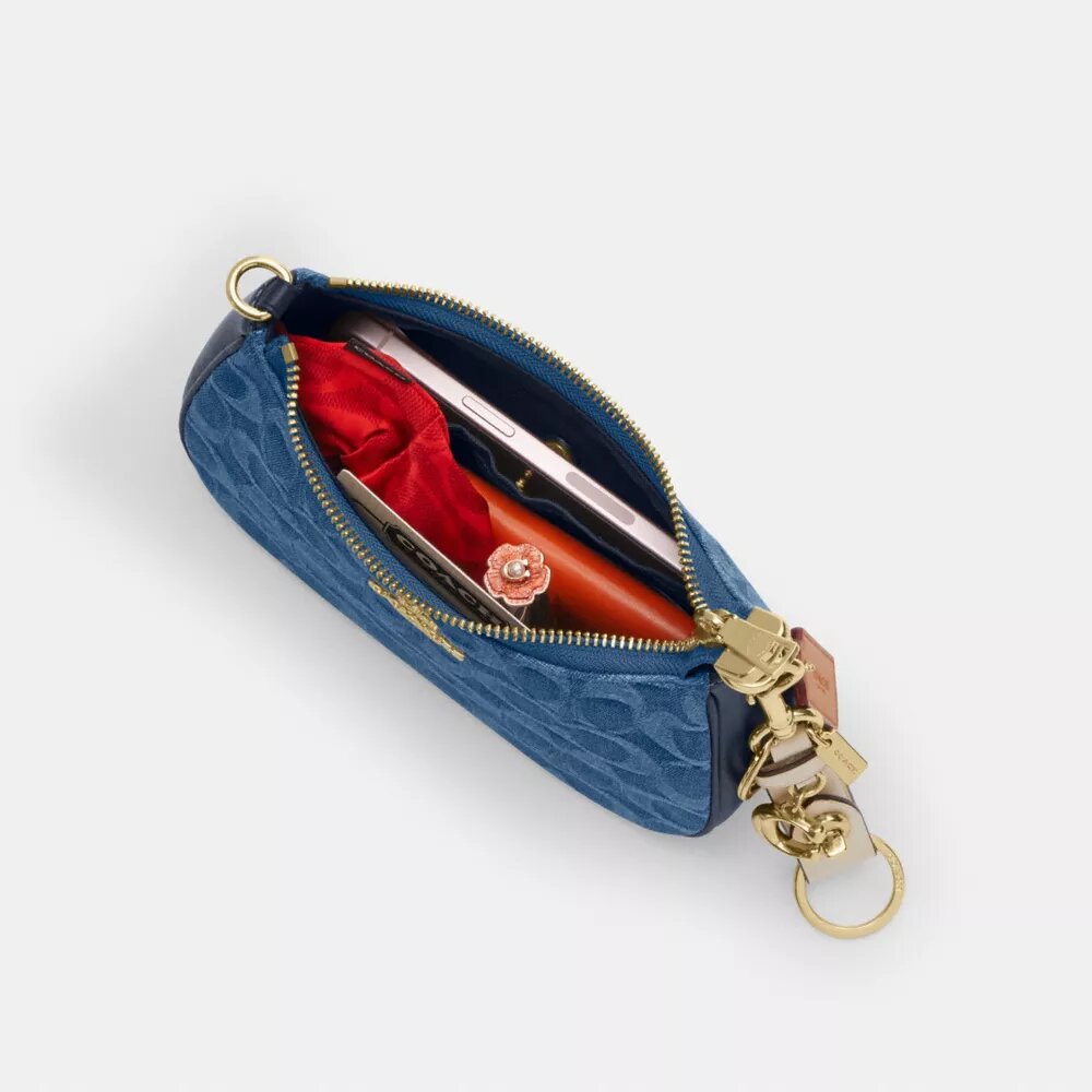 Teri Mini-crossbody-taske i signaturdenim