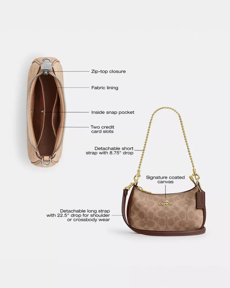 Teri Mini-crossbody-taske i Signature Canvas