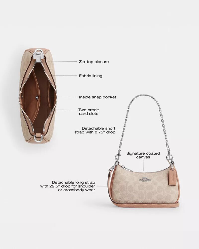 Teri Mini-crossbody-taske i Signature Canvas
