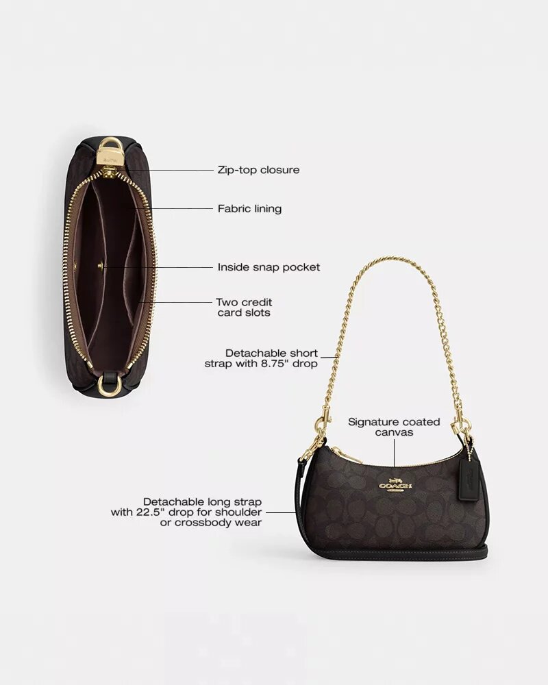 Teri Mini-crossbody-taske i Signature Canvas