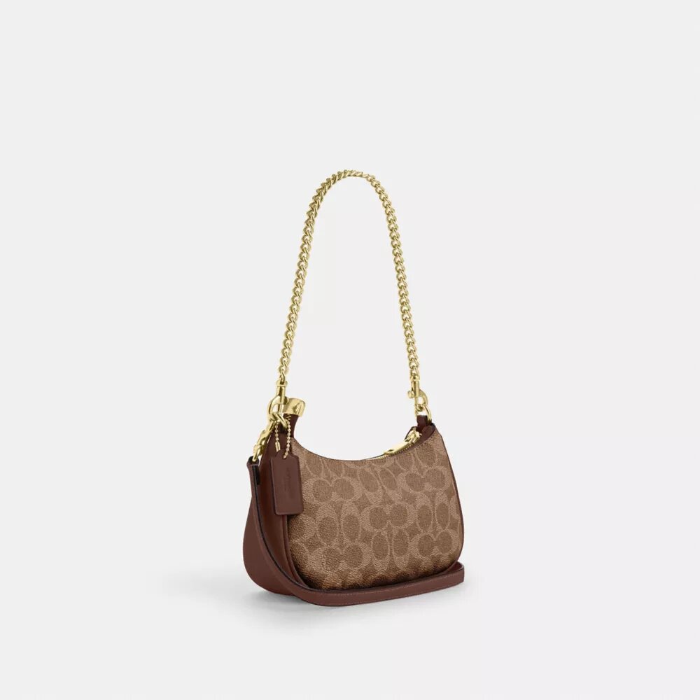 Teri Mini-crossbody-taske i Signature Canvas